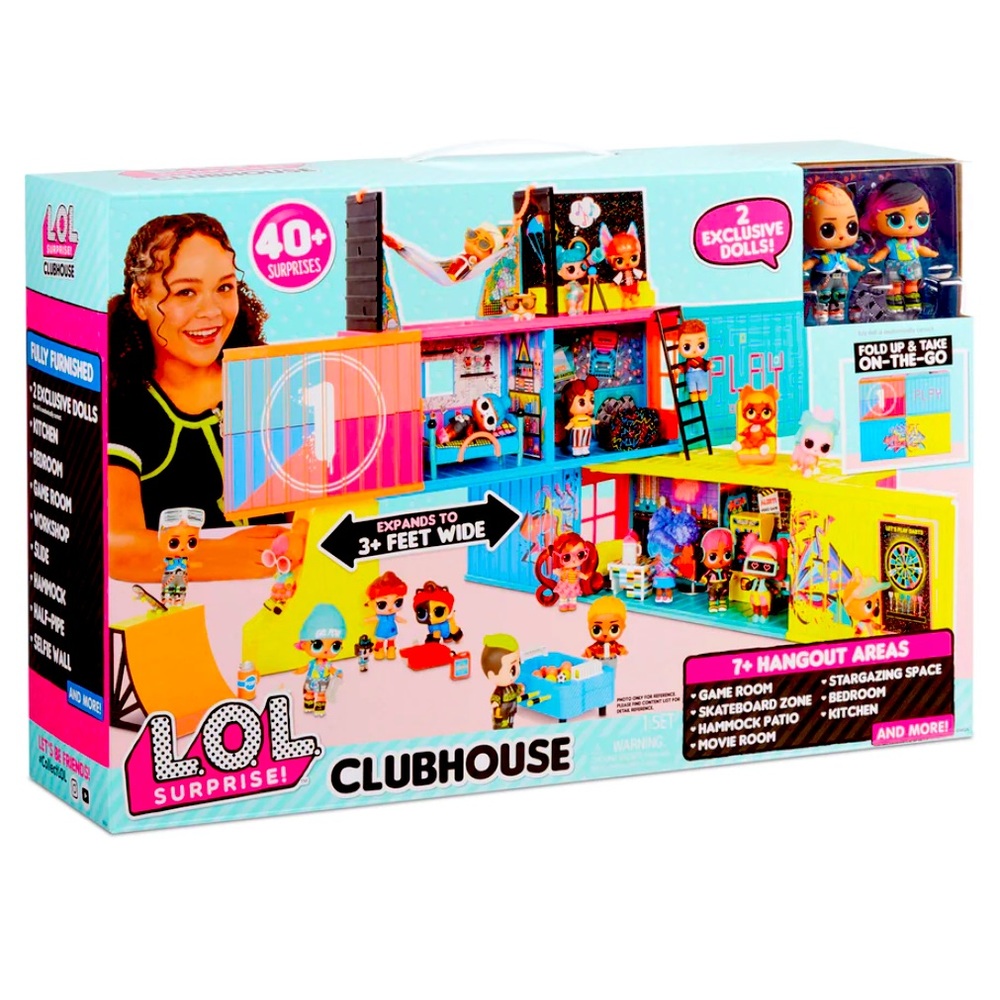 L.O.L. Surprise! Clubhouse Play-set with 2 Exclusive Dolls
